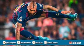 Barcelona vs Slavia Praga: El raro pase con la cabeza de Arturo Vidal desde el césped [VIDEO]