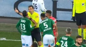 ¡Polémico! Miguel Trauco vio la amarilla tras altercado en el Saint Étienne vs Montpellier [VIDEO]