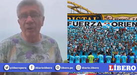 Ramón Quiroga se disculpa con hinchas celestes: "Quiero mucho al Sporting Cristal" [VIDEO]