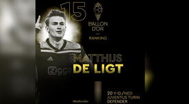 Balón de oro: Matthijs de Ligt se lleva el trofeo Kopa 2019