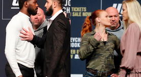 UFC 247: Jon Jones y Valentina Shevchenko tuvieron primer careo con sus rivales [VIDEO]