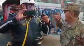 Policía protagoniza fuerte discusión con militares que restringían el tránsito en Puente Nuevo [VIDEO]