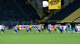 Borussia Dortmund y Hertha Berlín rindieron homenaje a la memoria de George Floyd