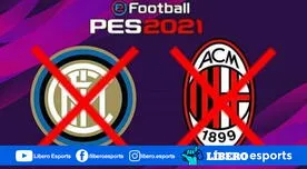 El PES 2021 no contará con las licencias del AC Milan ni del Inter de Milán