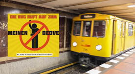 Metro de Berlín pide a sus pasajeros no usar desodorante para forzar uso de mascarillas