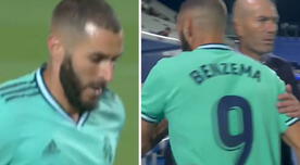 La reacción de Benzema tras ser sustituido en el Real Madrid vs Leganés [VIDEO]