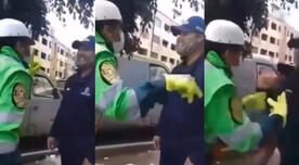 Policía increpa a sereno por desalojo a ambulantes: "Ustedes se comportan como delincuentes" [VIDEO]