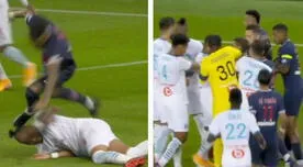 Neymar 'pisó' la cabeza a Payet, el jugador del Marsella se molestó y encaró al brasileño