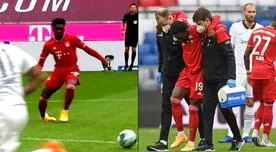 Bayern Munich: Alphonso Davies se lesionó solo al minuto de juego en la Bundesliga - VIDEO