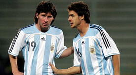 Messi no lo podía creer: el día que conoció a su ídolo Pablo Aimar - FOTO