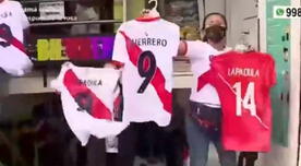 Selección Peruana: venden camiseta de Gianluca Lapadula en Gamarra - VIDEO