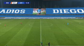 Partido entre Juventus vs Benevento se detuvo al minuto 10 en homenaje a Maradona - Video