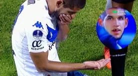 Vélez vs U. Católica: Luis Abram sufrió un fuerte golpe y perdió un diente - VIDEO
