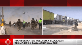PNP desbloqueó tramo de la Panamericana Norte en La Libertad, pero enfrentamientos continúan