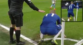 Timo Werner quedó lesionado tras patear el banderín del córner en la Premier League - VIDEO