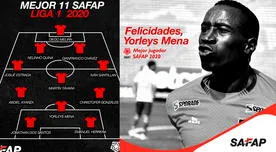 Liga 1 2020: Yorleys Mena, elegido MVP; conoce el once ideal de la SAFAP