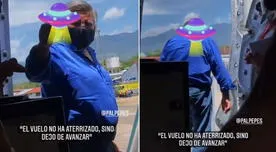 "El vuelo no aterrizó, sino dejó de avanzar": pasajeros 'trolean' a César Acuña tras bajar de avión - Video