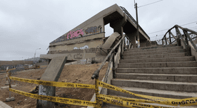VMT: clausuran puente peatonal La Unión tras colapso de rampa - VIDEO