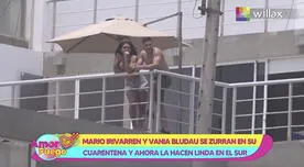 Mario Irivarren y Vania Bludau fueron captados con varios amigos al sur de Lima - VIDEO