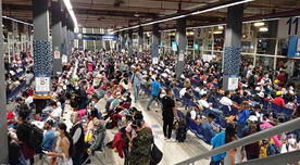 Terminal de Plaza Norte luce repleto de personas a horas de la cuarentena - VIDEO