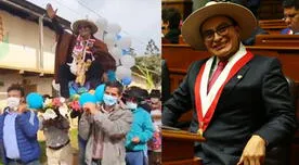 Huancavelica: congresista de AP fue paseado en andas pese a emergencia sanitaria – VIDEO