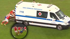 David Carmo sufrió una fractura y la ambulancia que lo trasladaba tuvo que ser empujada - VIDEO