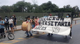 Estudiantes de la UNMSM protestan en contra de Orestes Cachay y piden su renuncia