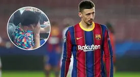 Lenglet salió llorando del Camp Nou tras generar el empate de Cádiz ante Barcelona-VIDEO