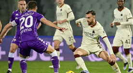 Roma sufrió, pero venció por 2-1 a Fiorentina y se consolida como quinto de la Serie A