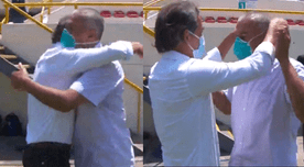 Franco Navarro y Wilmar Valencia protagonizaron emotivo saludo previo al Municipal vs Huancayo - VIDEO