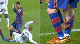 Lionel Messi recibió un brutal planchazo de Jorge Pulido, pero el árbitro no cobró falta - VIDEO