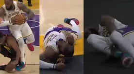 LeBron James y su escalofriante lesión: salió gateando del campo y gritando de dolor - VIDEO