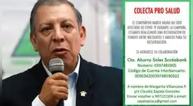 Marco Arana: realizan colecta en favor del político tras dar positivo a la COVID-19