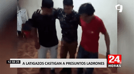 Cajamarca: ronderos obligan a bailar y azotan a tres delincuentes tras robo - VIDEO