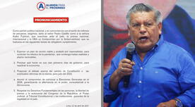 Elecciones: APP solicitó a Castillo y Fujimori firmar un 'Compromiso por la gobernabilidad'