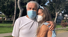 Vanessa Jerí anunció con tierna foto que vacunaron a su padre contra la COVID-19