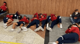Jugadores de Independiente tuvieron que dormir en el piso de un aeropuerto en Brasil