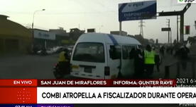 Chofer de combi es detenido por atropellar a sereno al intentar fugarse de operativo
