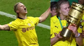 Haaland imparable: mira su doblete clave para el título de Borussia Dortmund en Copa de Alemania