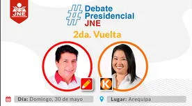 Debate presidencial - JNE: Ve el EN VIVO del encuentro de Keiko Fujimori y Pedro Castillo en Arequipa
