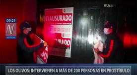 Policía interviene el prostíbulo 'La Sirenita' con 230 personas en los Olivos - VIDEO