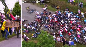 Tour de Francia: aficionado invadió vía y provocó terrible caída de ciclistas - VIDEO