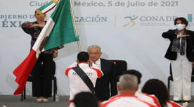 Presidente López Obrador abandera a la delegación olímpica mexicana
