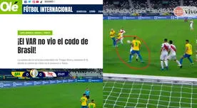 Perú vs Brasil: prensa internacional mostró indignación por la mano de Thiago Silva