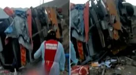 Carretera Central: volcadura de ómnibus a vías de tren dejó un muerto y tres heridos