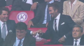 Tom Cruise y David Beckham, espectadores de lujo en el Inglaterra vs Italia
