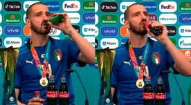 Recado para Cristiano: Bonucci festejó título bebiendo cerveza y gaseosa - VIDEO