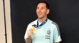Copa América 2021: Messi lució su medalla de campeón