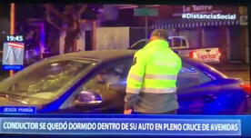 Hombre se quedó dormido dentro de su auto en los cruces de Cuba con Salaverry - VIDEO