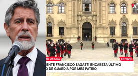 Francisco Sagasti encabeza la última ceremonia de cambio de guardia en su Gobierno